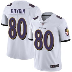 Ravens 80 Miles Boykin White Youth Stitched Football Vapor Untouchable Limited Jersey