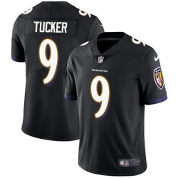 Youth Baltimore Ravens 9 Justin Tucker Black Vapor Untouchable Limited Stitched Jersey 