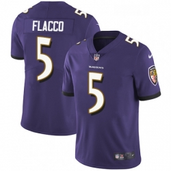 Youth Nike Baltimore Ravens 5 Joe Flacco Elite Purple Team Color NFL Jersey