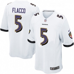 Youth Nike Baltimore Ravens 5 Joe Flacco Game White NFL Jersey