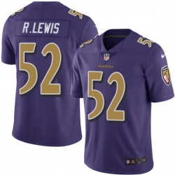 Youth Nike Baltimore Ravens 52 Ray Lewis Limited Purple Rush Vapor Untouchable NFL Jersey