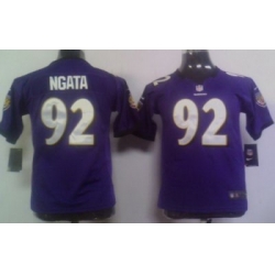 Youth Nike Baltimore Ravens #92 Haloti Ngata Purple Nike NFL Jerseys