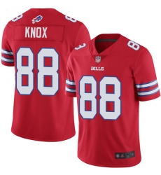 Bills 88 Dawson Knox Red Men Stitched Football Limited Rush Jersey