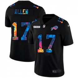 Buffalo Bills 17 Josh Allen Men Nike Multi Color Black 2020 NFL Crucial Catch Vapor Untouchable Limited Jersey