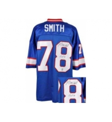 Buffalo Bills 78 B.Smith Throwback M&N Signed NFL Jerseys