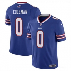 Men Buffalo Bills 0 Keon Coleman Blue 2024 Draft Vapor Untouchable Limited Stitched Football Jersey