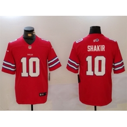 Men Buffalo Bills 10 Khalil Shakir Red Vapor Untouchable Limited Stitched Jersey