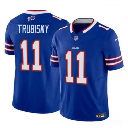 Men Buffalo Bills 11 Mitch Trubisky Blue 2023 F U S E  Vapor Untouchable Limited Stitched Football Jersey