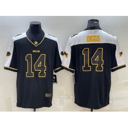 Men Buffalo Bills 14 Stefon Diggs Black Gold Thanksgiving Vapor Untouchable Limited Stitched Jersey