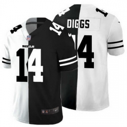 Men Buffalo Bills 14 Stefon Diggs Black White Split Vapor Untouchable Limited Stitched Jersey