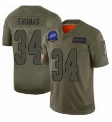 Men Buffalo Bills 34 Thurman Thomas Limited Camo 2019 Salute to Service Football Jersey