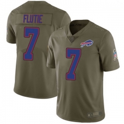 Men Buffalo Bills Doug Flutie Green Limited 2017 Salute to Service Jersey