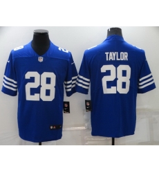 Men Nike Indiana Colts 28 Jonathan Taylor Blue Vapor Untouchable Limited Jersey