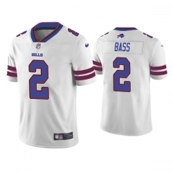 Men's Buffalo Bills #2 Tyler Bass White Vapor Untouchable Limited Stitched Jersey