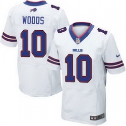 Nike Bills #10 Robert Woods White Mens Stitched NFL New Elite Jersey