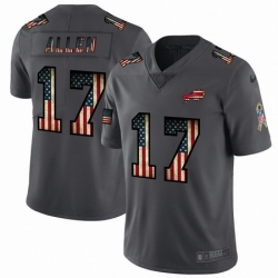 Nike Bills 17 Josh Allen 2019 Salute To Service USA Flag Fashion Limited Jersey