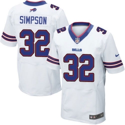 Nike Bills #32 O  J  Simpson White Mens Stitched NFL New Elite Jersey