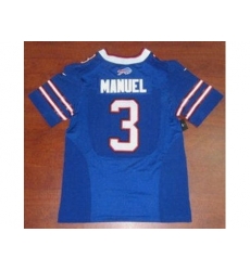 Nike Buffalo Bills 3 EJ Manuel Blue Elite NFL Jersey