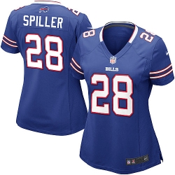 C.J. Spiller Womens Jersey - Stitched Limited Nike Buffalo Bills #28 Blue Jersey