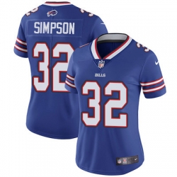 Nike Bills #32 O  J  Simpson Royal Blue Team Color Womens Stitched NFL Vapor Untouchable Limited Jersey