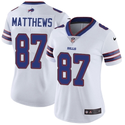 Nike Bills #87 Jordan Matthews White Womens Stitched NFL Vapor Untouchable Limited Jersey