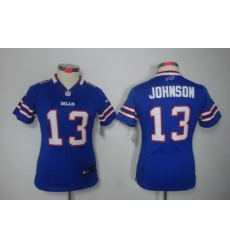 Nike Women Buffalo Bills #13 Johnson Blue Color Limited Jerseys