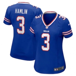 Women Buffalo Bills 3 Damar Hamlin Nike Royal Game Jersey