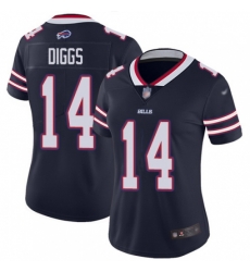 Women's Buffalo Bills #14 Stefon Diggs Navy Blue Inverted Legend Stitched NFL Nike Limited Jersey