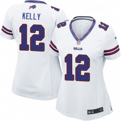 Womens Nike Buffalo Bills 12 Jim Kelly Game White NFL Jersey