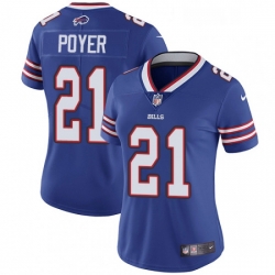 Womens Nike Buffalo Bills 21 Jordan Poyer Royal Blue Team Color Vapor Untouchable Limited Player NFL Jersey