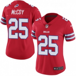 Womens Nike Buffalo Bills 25 LeSean McCoy Elite Red Rush Vapor Untouchable NFL Jersey