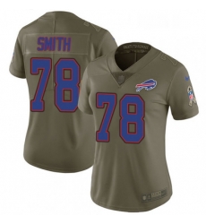 Womens Nike Buffalo Bills 78 Bruce Smith Limited Olive 2017 Salute to Service NFL Jersey