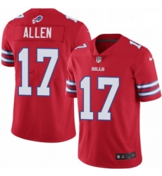 Youth Nike Buffalo Bills 17 Josh Allen Limited Red Rush Vapor Untouchable NFL Jersey