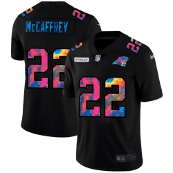 Carolina Panthers 22 Christian McCaffrey Men Nike Multi Color Black 2020 NFL Crucial Catch Vapor Untouchable Limited Jersey