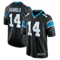 Men Nike Carolina Panthers 14 Sam Darnold Black Vapor Limited Jersey