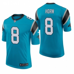 Men's Carolina Panthers #8 Jaycee Horn Blue Stitched Football Limited Jersey