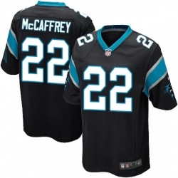 Mens Nike Carolina Panthers 22 Christian McCaffrey Game Black Team Color NFL Jersey