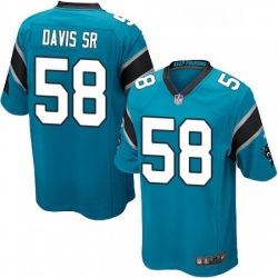 Mens Nike Carolina Panthers 58 Thomas Davis Game Blue Alternate NFL Jersey