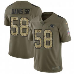 Mens Nike Carolina Panthers 58 Thomas Davis Limited OliveCamo 2017 Salute to Service NFL Jersey