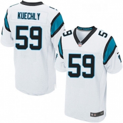 Mens Nike Carolina Panthers 59 Luke Kuechly Elite White NFL Jersey