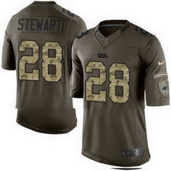 Nike Panthers #28 Jonathan Stewart Green Mens Stitched NFL Limited Salute to Service Jersey