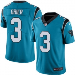 Nike Panthers 3 Will Grier Blue Alternate Men Stitched NFL Vapor Untouchable Limited Jersey