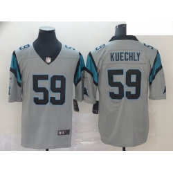 Panthers #59 Luke Kuechly Silver Men Stitched Football Limited Inverted Legend Jersey