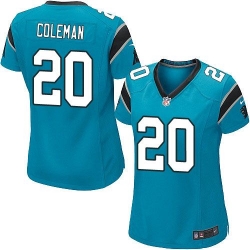 Nike Panthers #20 Kurt Coleman Blue Alternate Womens Stitched NFL Elite Jersey