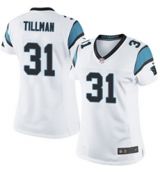 Nike Panthers #31 Charles Tillman White Team Color Women Stitched NFL Jersey