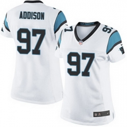 Nike Panthers #97 Mario Addison White Team Color Women Stitched NFL Jersey