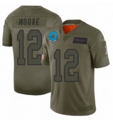 Womens Carolina Panthers 12 DJ Moore Limited Camo 2019 Salute to Service Football Jersey