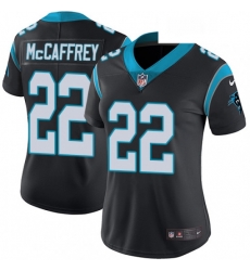 Womens Nike Carolina Panthers 22 Christian McCaffrey Elite Black Team Color NFL Jersey