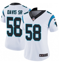 Womens Nike Carolina Panthers 58 Thomas Davis Elite White NFL Jersey