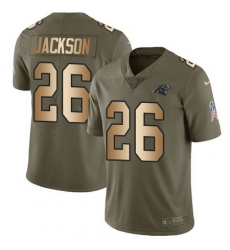 Nike Panthers #26 Donte Jackson Olive Gold Youth Stitched NFL Limited 2017 Salute to Service Jersey